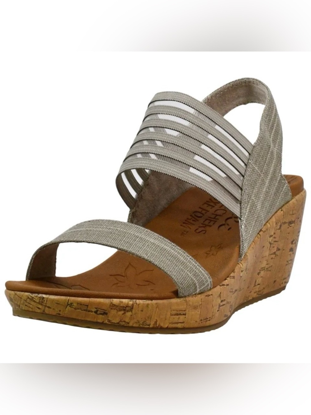 SKECHERS Beverlee Smitten Wedge Sandals Luxe Foam 10